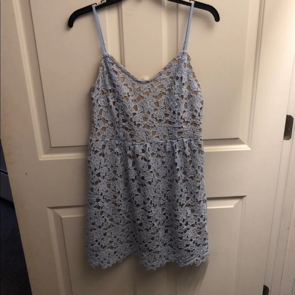 light blue dress